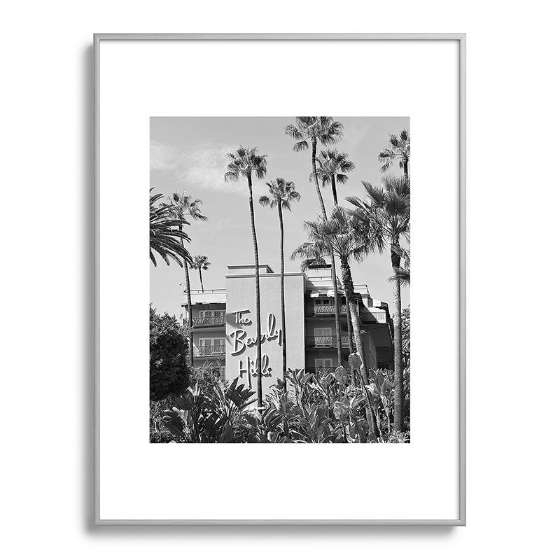 Beverly Hills Hotel, California black and white photograph / black and white photography Framed Art Print Gallery Image 135