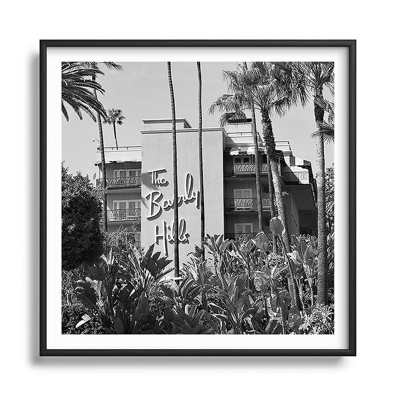 Beverly Hills Hotel, California black and white photograph / black and white photography Framed Art Print Gallery Image 122