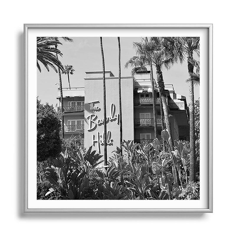 Beverly Hills Hotel, California black and white photograph / black and white photography Framed Art Print Gallery Image 140