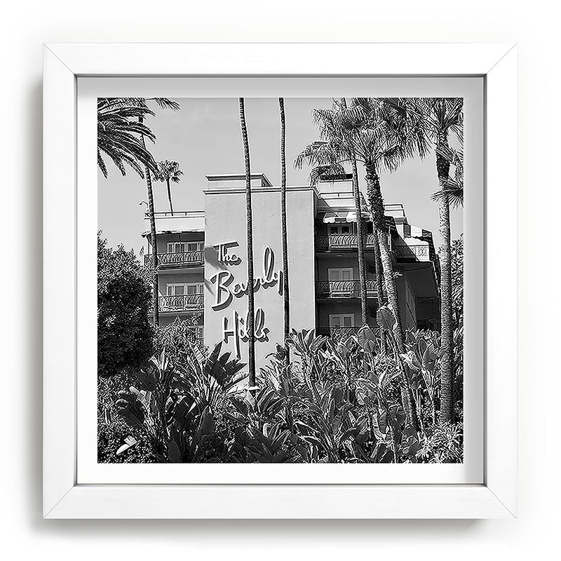 Beverly Hills Hotel, California black and white photograph / black and white photography Framed Art Print Gallery Image 114