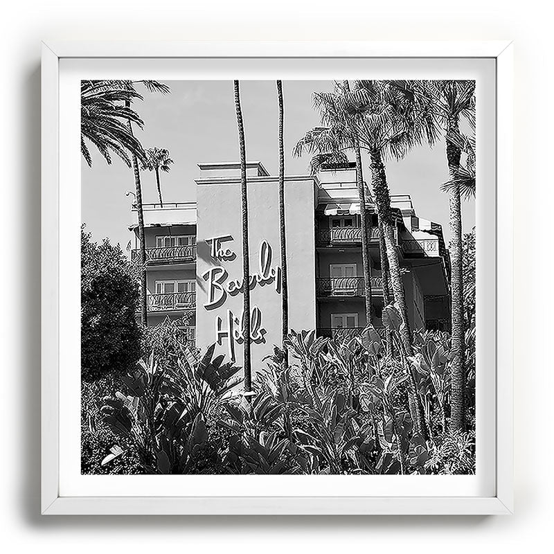 Beverly Hills Hotel, California black and white photograph / black and white photography Framed Art Print Gallery Image 118