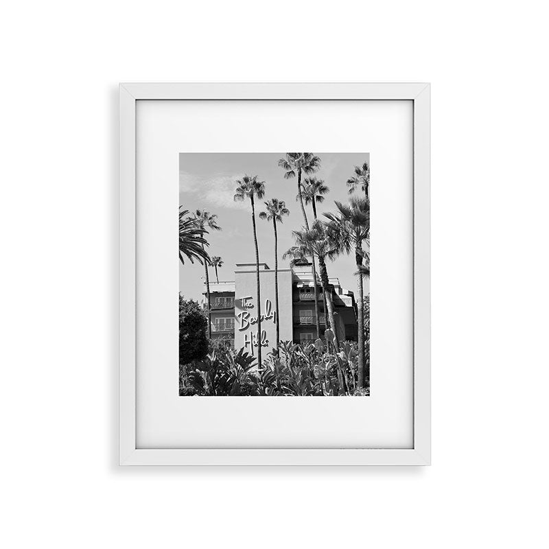 Beverly Hills Hotel, California black and white photograph / black and white photography Framed Art Print Gallery Image 31