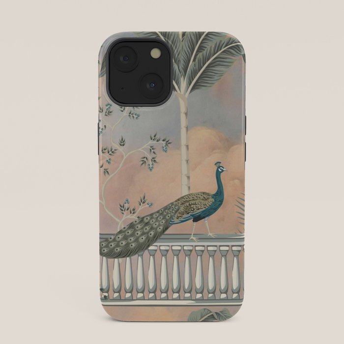 Chinoiserie Palatial Peacock Garden Peach Cloud Sky iPhone Case Gallery Image 33