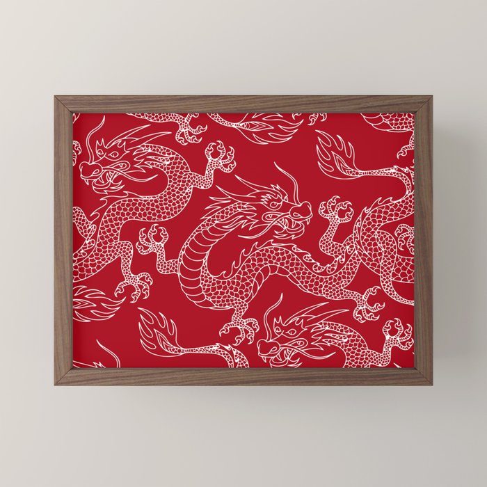 Lunar Year White Dragon Mini Art Print Gallery Image 3