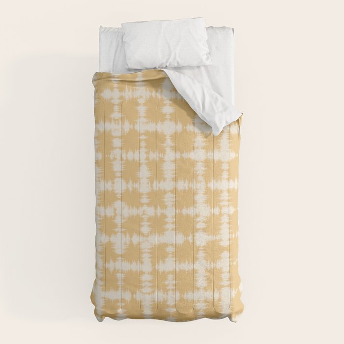 Tie dye checked in yellow Comforter Gallery Image 10