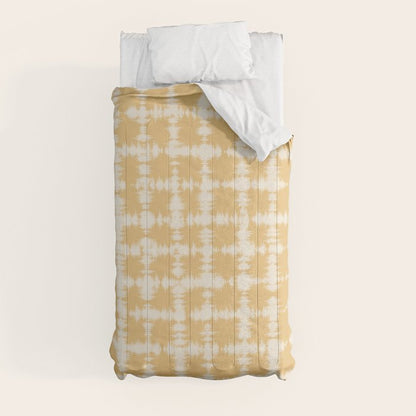 Tie dye checked in yellow Comforter Gallery Image 4
