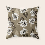 Mountain Wild Flowers - Sepia Throw Pillow Gallery Image 1