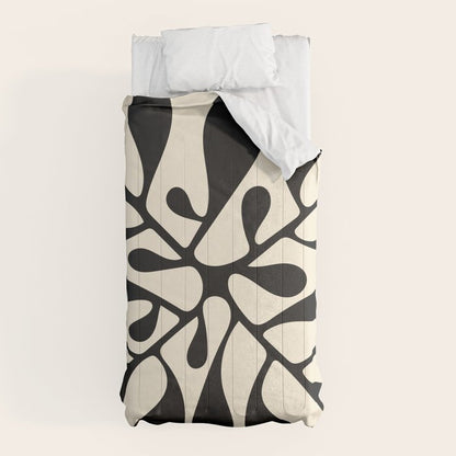 Matisse Inspired Abstract Cut Outs black Comforter Gallery Image 5