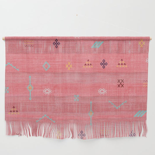 Cactus Silk Pattern in Pink Wall Hanging Gallery Image 1
