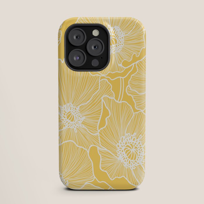 Sunshine Yellow Poppies iPhone Case Gallery Image 19