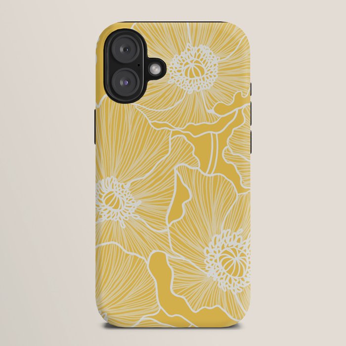Sunshine Yellow Poppies iPhone Case Gallery Image 10