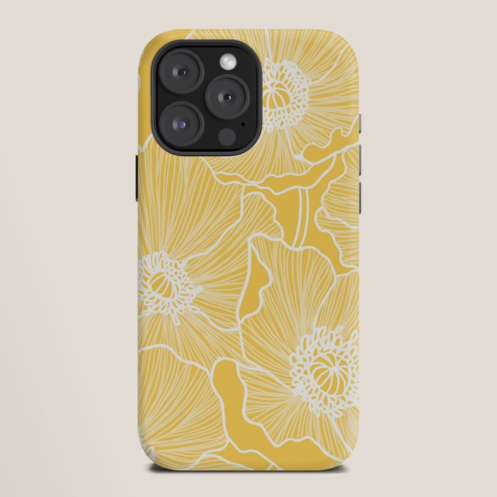 Sunshine Yellow Poppies iPhone Case Gallery Image 12