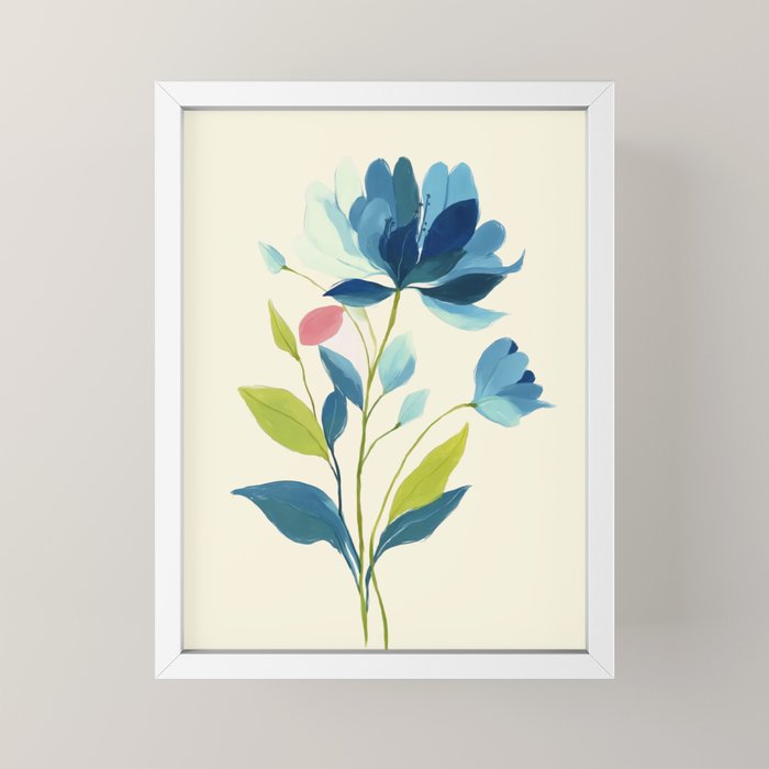 Azure Bloom Mini Art Print Gallery Image 4
