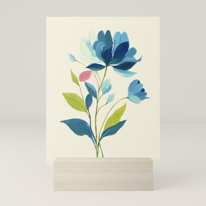 Azure Bloom Mini Art Print Gallery Image 5