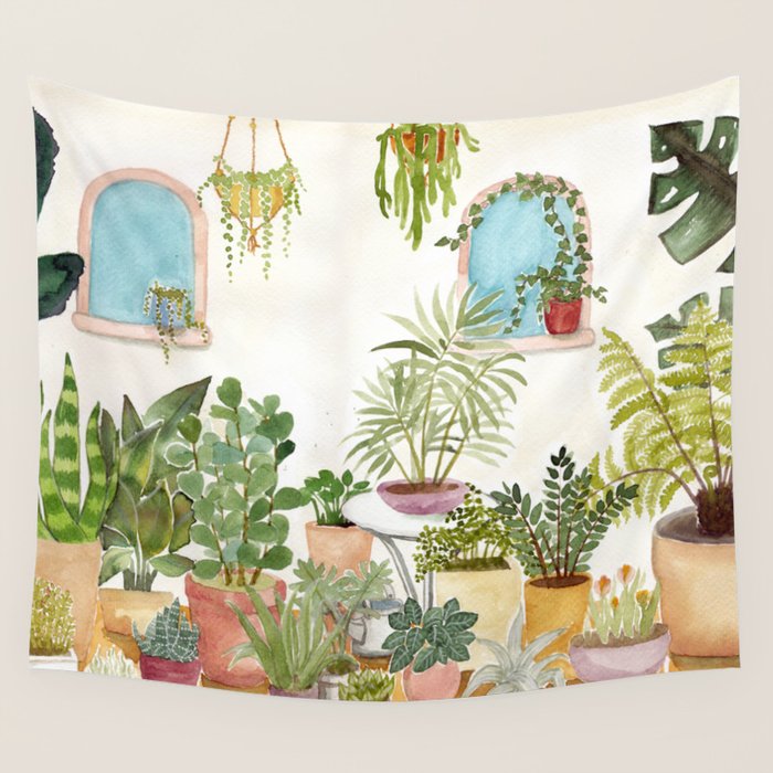 plant lady Wall Tapestry Gallery Image 4