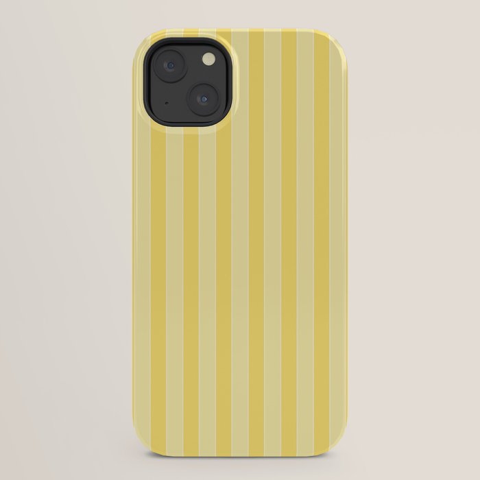 Contemporary Cottage Stripes Vertical Pattern in Yellow and White iPhone Case Gallery Image 22