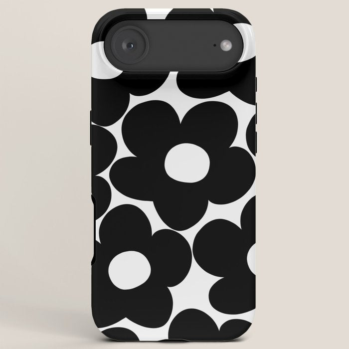 Black & White Retro Daisies #1 #decor #art #society6 iPhone Case Gallery Image 6