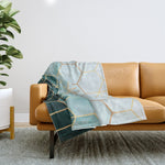 Teal Hexagons Throw Blanket Gallery Image 1