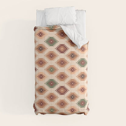 Southwest native Aztec diamonds kilim Comforter Gallery Image 4
