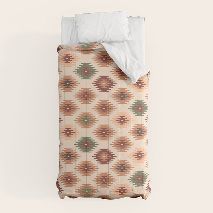 Southwest native Aztec diamonds kilim Comforter Gallery Image 10