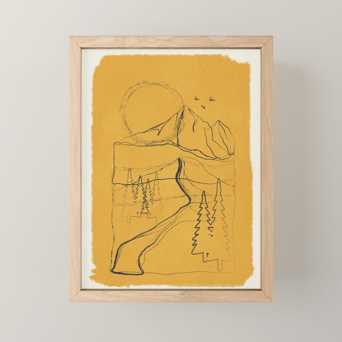 Minimalist Mountains 3 Mini Art Print Gallery Image 1