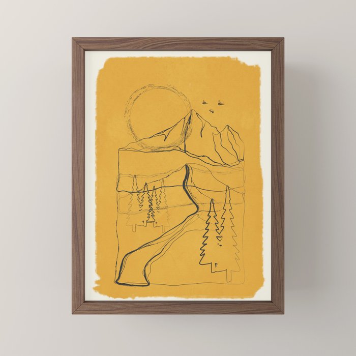 Minimalist Mountains 3 Mini Art Print Gallery Image 2