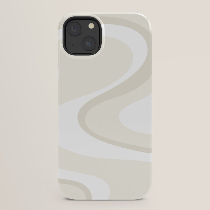 Cream Dream Light Liquid Swirl Abstract in Beige and White iPhone Case Gallery Image 22