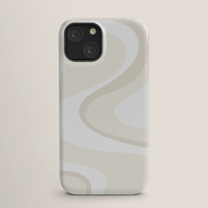 Cream Dream Light Liquid Swirl Abstract in Beige and White iPhone Case Gallery Image 17