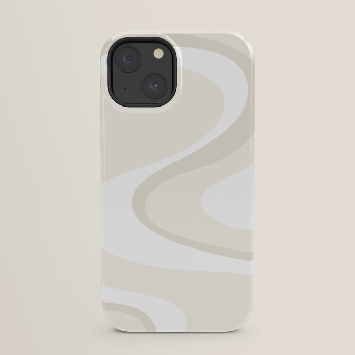 Cream Dream Light Liquid Swirl Abstract in Beige and White iPhone Case Gallery Image 21