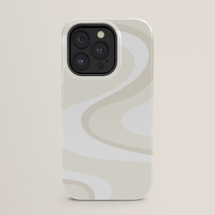 Cream Dream Light Liquid Swirl Abstract in Beige and White iPhone Case Gallery Image 31