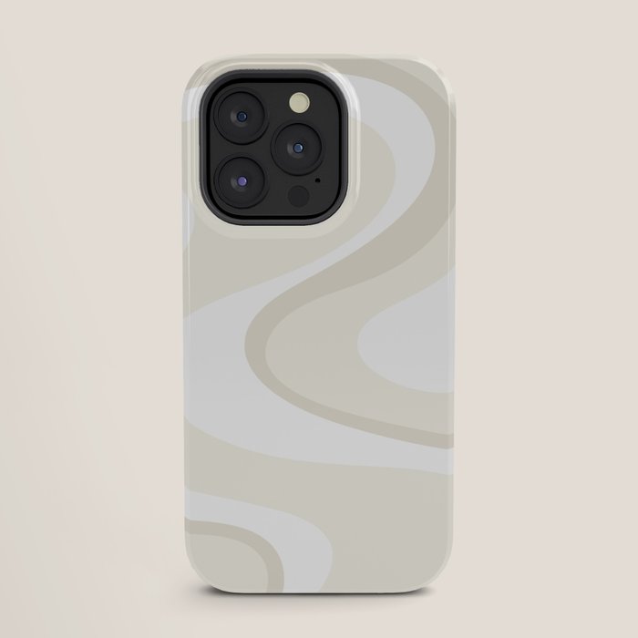 Cream Dream Light Liquid Swirl Abstract in Beige and White iPhone Case Gallery Image 27