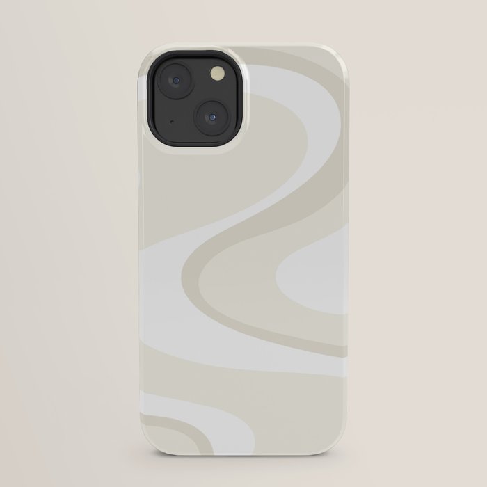Cream Dream Light Liquid Swirl Abstract in Beige and White iPhone Case Gallery Image 29