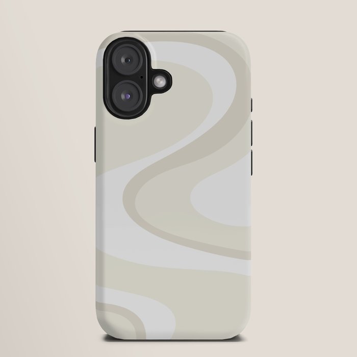 Cream Dream Light Liquid Swirl Abstract in Beige and White iPhone Case Gallery Image 9