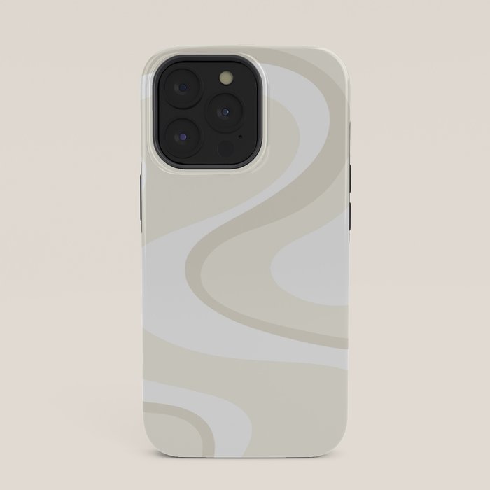 Cream Dream Light Liquid Swirl Abstract in Beige and White iPhone Case Gallery Image 35