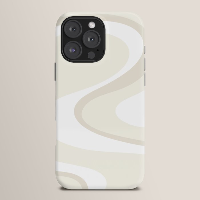Cream Dream Light Liquid Swirl Abstract in Beige and White iPhone Case Gallery Image 16