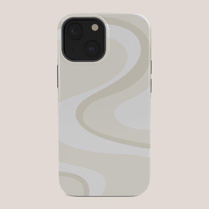 Cream Dream Light Liquid Swirl Abstract in Beige and White iPhone Case Gallery Image 34