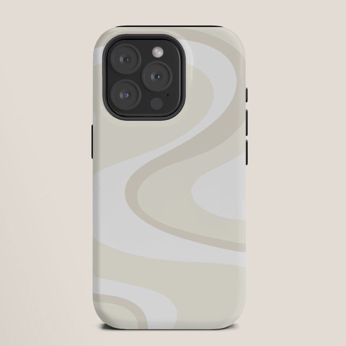 Cream Dream Light Liquid Swirl Abstract in Beige and White iPhone Case Gallery Image 11