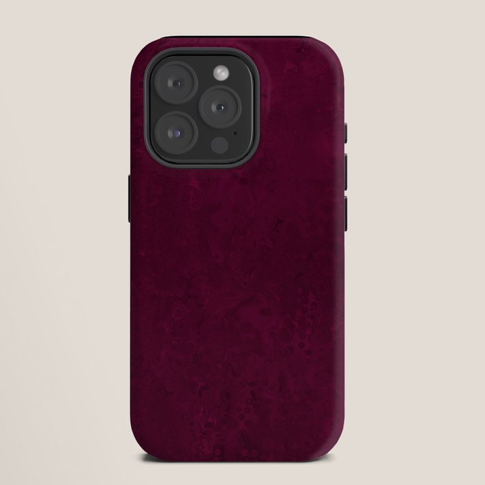 Hand painted modern abstract burgundy marble watercolor iPhone Case Gallery Image 11