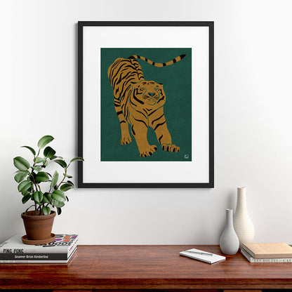 Tiger Doesn't Lose Sleep Framed Art Print Gallery Image 48