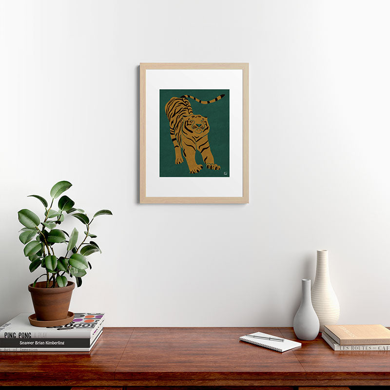 Tiger Doesn't Lose Sleep Framed Art Print Gallery Image 64
