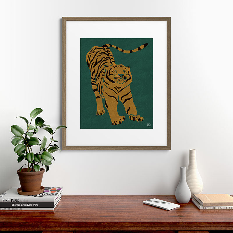Tiger Doesn't Lose Sleep Framed Art Print Gallery Image 58