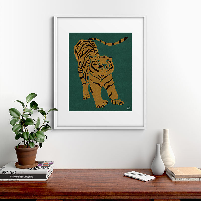 Tiger Doesn't Lose Sleep Framed Art Print Gallery Image 39