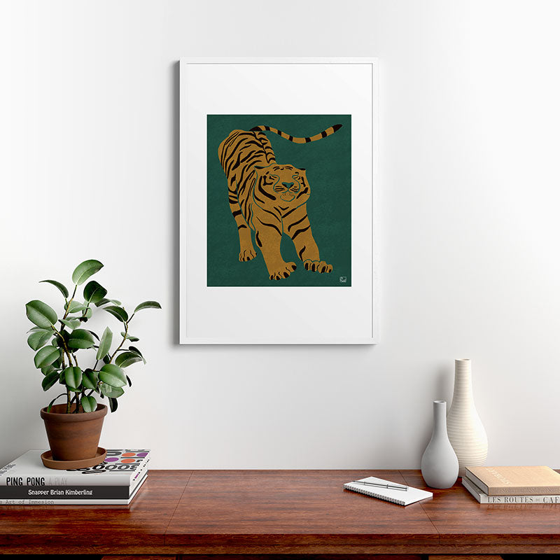 Tiger Doesn't Lose Sleep Framed Art Print Gallery Image 37