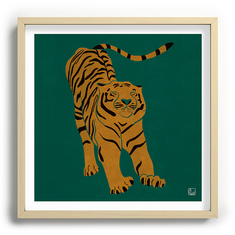 Tiger Doesn't Lose Sleep Framed Art Print Gallery Image 109