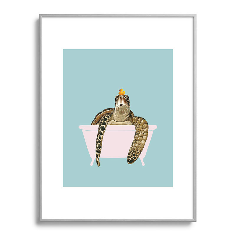 Sea Turtle in Bathtub Framed Art Print Gallery Image 134