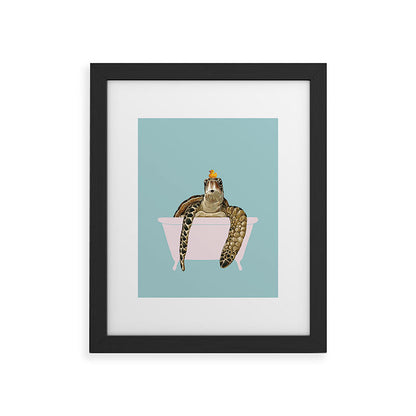 Sea Turtle in Bathtub Framed Art Print Gallery Image 41