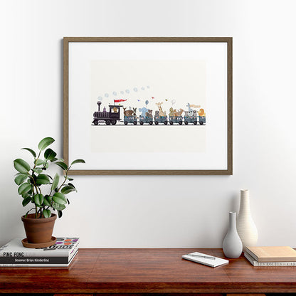 big little nursery nature train Framed Art Print Gallery Image 58