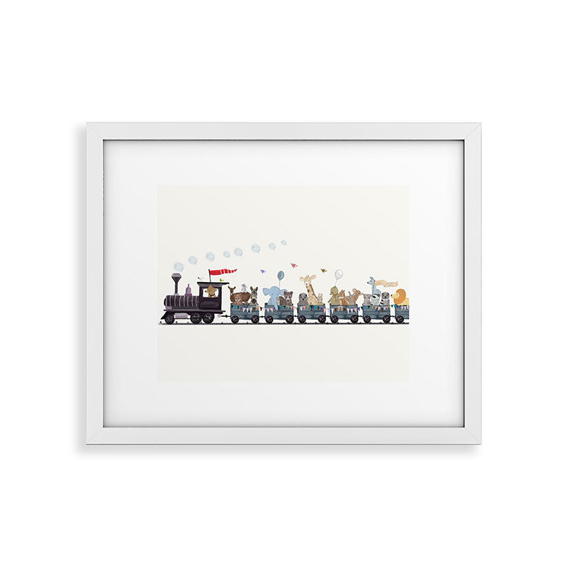 big little nursery nature train Framed Art Print Gallery Image 34