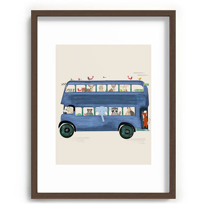the big blue bus Framed Art Print Gallery Image 91