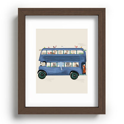 the big blue bus Framed Art Print Gallery Image 88